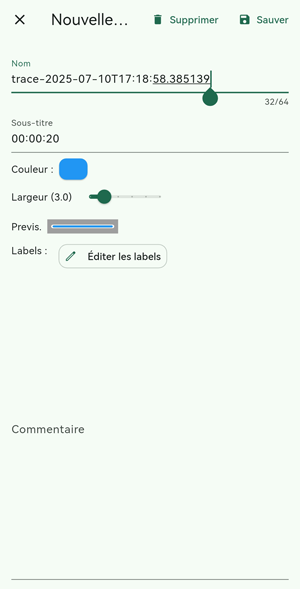 config enregistrement