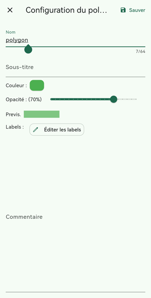 Configuration polygone